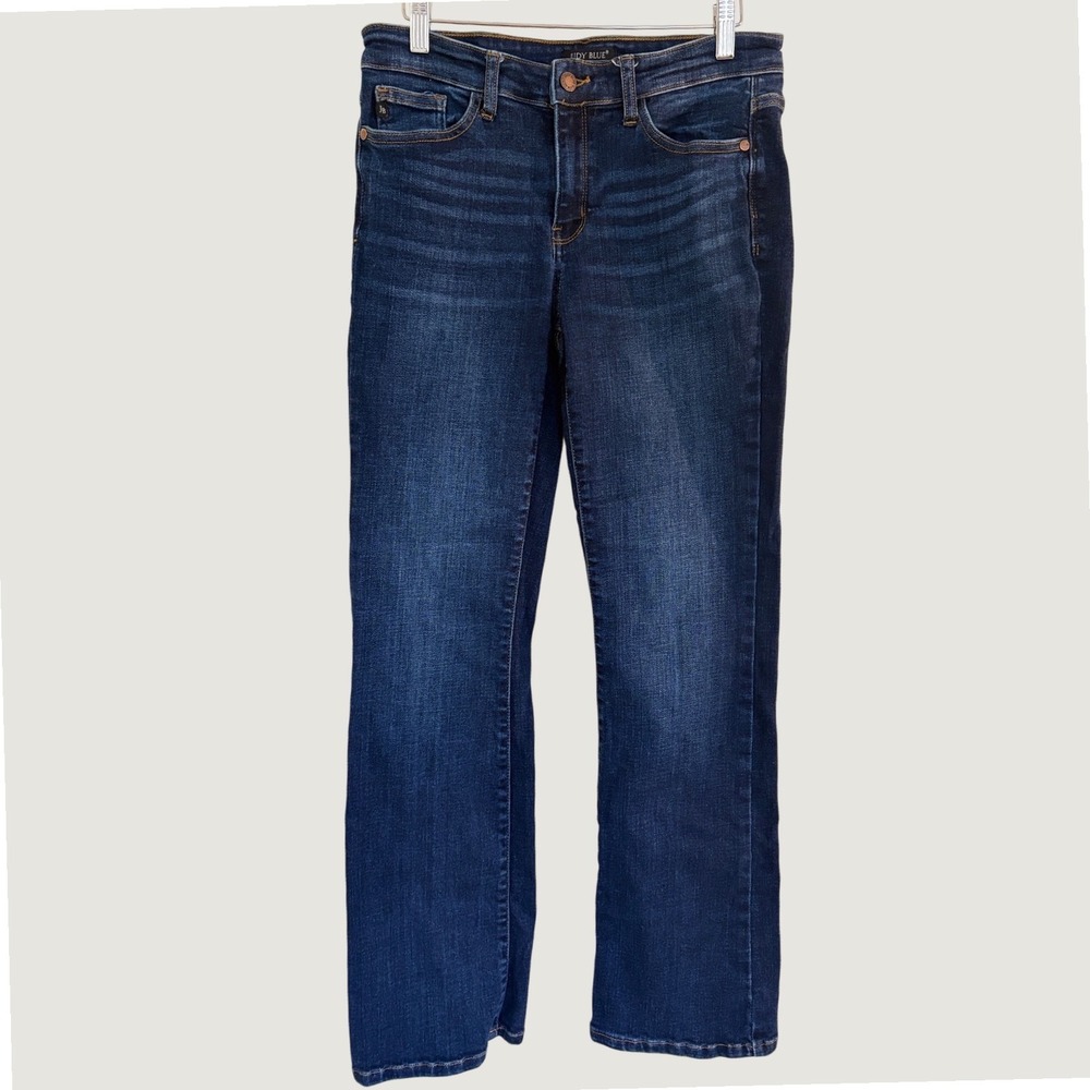 Judy Blue Womens Dark Wash Mid Rise Bootcut Jeans Size 11 30 Stretch Denim